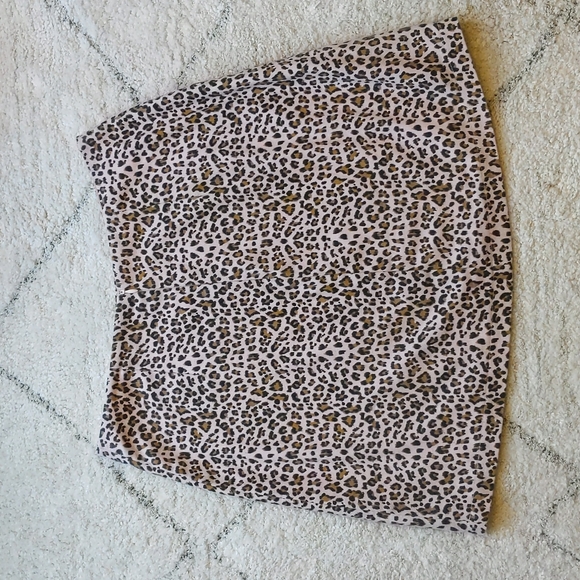 [SOLD]  -- Lush brand, pink leopard print mini skirt - Picture 2 of 7